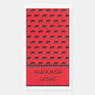 Black Beer Lodge Cabin Country Wilde Paper Guest t Servet