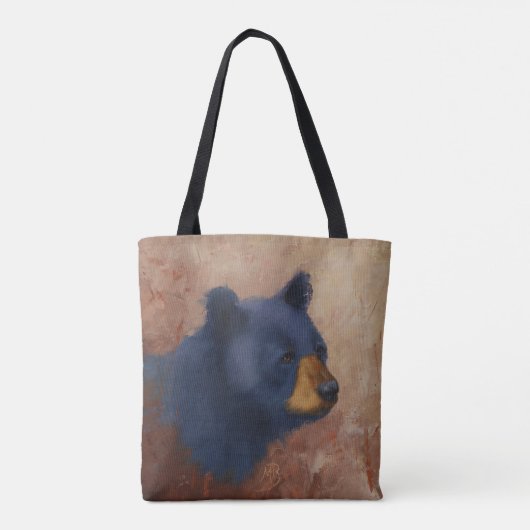 Black Beer Portret Canvas tas (Achterkant)