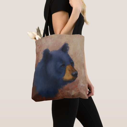 Black Beer Portret Canvas tas (Dichtbij)