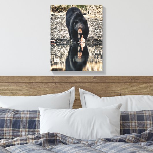 Black Beer Reflections Canvas Afdruk (Insitu (Slaapkamer))