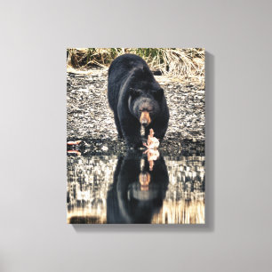 Black Beer Reflections Canvas Afdruk