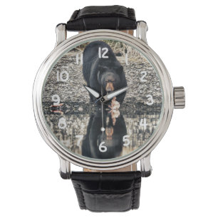 Black Beer Reflections Horloge