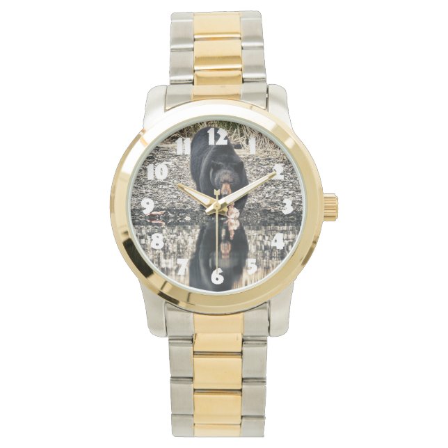 Black Beer Reflections Horloge (Voorkant)