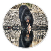 Black Beer Reflections Keramische Knop (Voorkant)