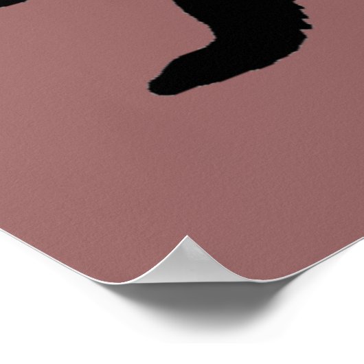 Black Beer Silhouette Sjabloon Poster (Hoek)