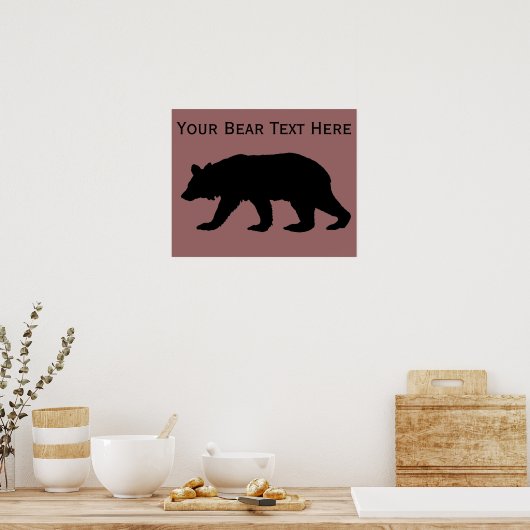 Black Beer Silhouette Sjabloon Poster (Keuken)