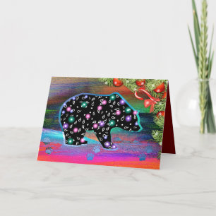 Black Beer Spirit Northern Light Colour Kerstmis Feestdagen Kaart