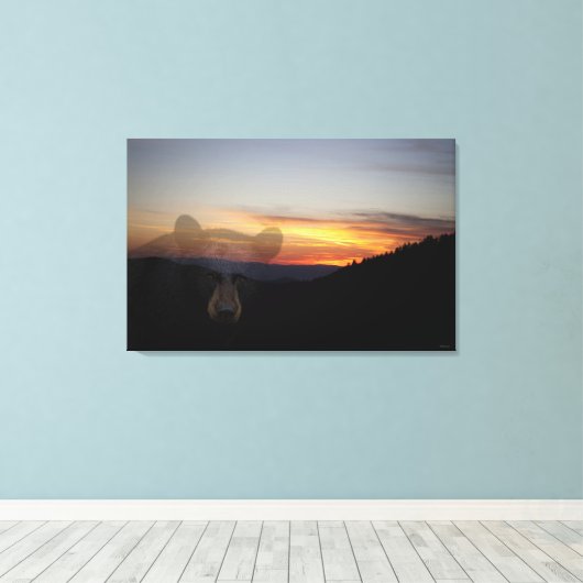 Black Beer Sunset Canvas Afdruk (Insitu (Houten vloer))