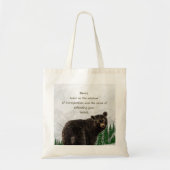 Black Beer Totem Animal Spirit Guide Tote Bag (Voorkant)