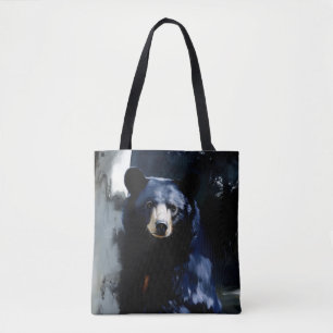 Black Beer Wildlife Art Tote Bag