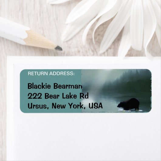 BLACK BEER Wildlife Return Address Labels (Insitu)