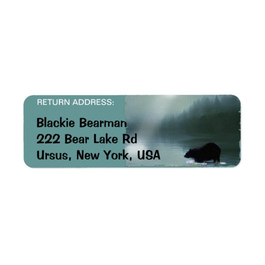BLACK BEER Wildlife Return Address Labels (Voorkant)