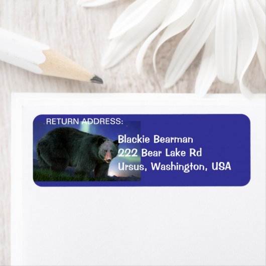 BLACK BEER Wildlife Return Address Labels (Insitu)