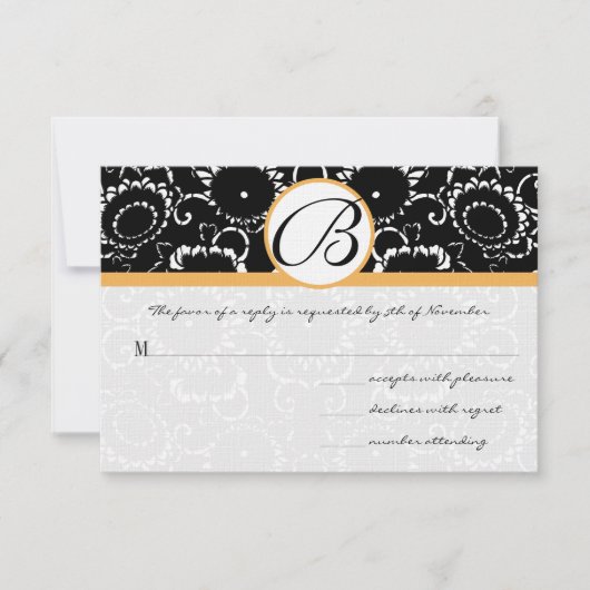 Black Beesax Sunflower Weddenschap Kaarten RSVP Kaartje (Voorkant)