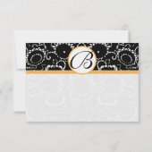 Black Beesax Sunflower Weddenschap Kaarten RSVP Kaartje (Achterkant)