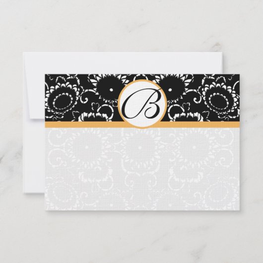 Black Beesax Sunflower Weddenschap Kaarten RSVP Kaartje (Achterkant)