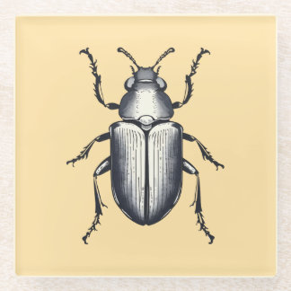 Black Beetle Glazen Onderzetter