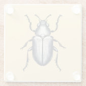 Black Beetle Glazen Onderzetter (Achterkant)