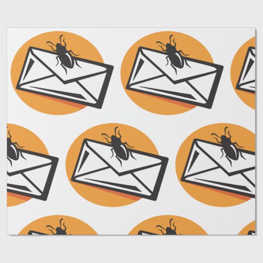 Black Beetle Insect on Envelope Cadeaupapier (Vlak)