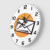 Black Beetle Insect on Envelope Grote Klok (Hoek)