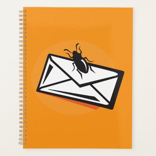 Black Beetle Insect on Envelope Planner (Voorkant)