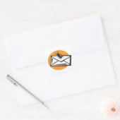 Black Beetle Insect on Envelope Vierkante Sticker (Envelop)