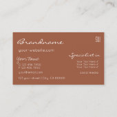 Black Beige Brown Chic Glitter Stars met monogram Visitekaartje (Achterkant)