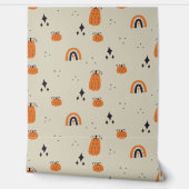 Black & Beige Hollow pattern for Your Kid Room Behang (Afrollen)