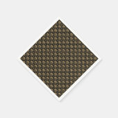 Black beige seamless vintage damask pattern servet (Hoek)