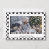 Black Believe in de Magic Photo Kerstkaarten Feestdagenkaart (Voorkant)