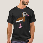 Black-bellied Whistling-Duck Cute Cartoon Duck Bir T-shirt (Voorkant)