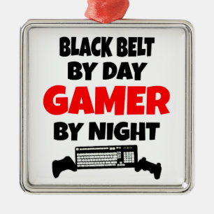 Black Belt beroemd gemaakt door Day Gamer By Night Metalen Ornament