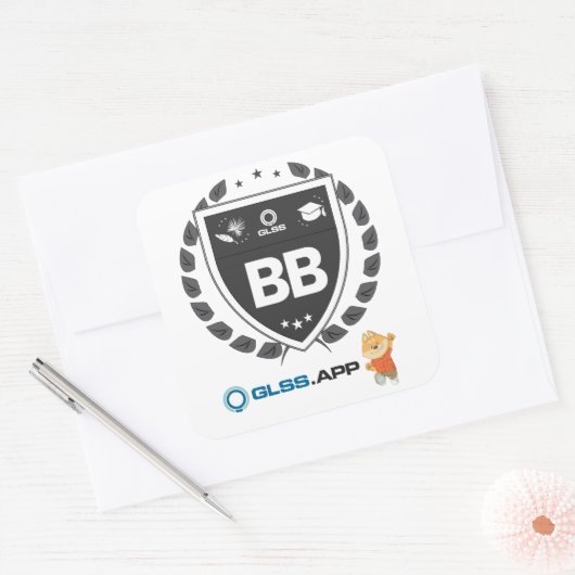 Black Belt Certified - GLSS.app Vierkante Sticker (Envelop)