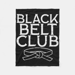 Black Belt Club Cool Karate Taekwondo Kung Fu Jiu Fleece Deken