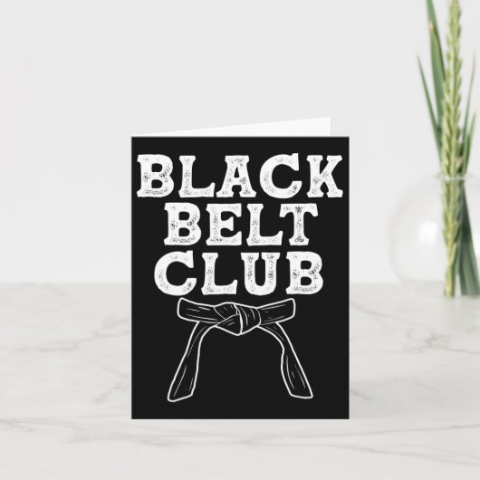Black Belt Club - Karate Taekwondo Kung Fu Jiu Jit Kaart (Voorkant)