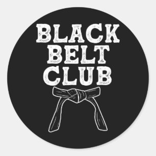 Black Belt Club - Karate Taekwondo Kung Fu Jiu Jit Ronde Sticker