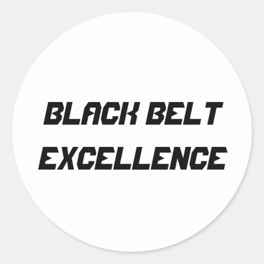 Black Belt Excellence Sticker (Voorkant)