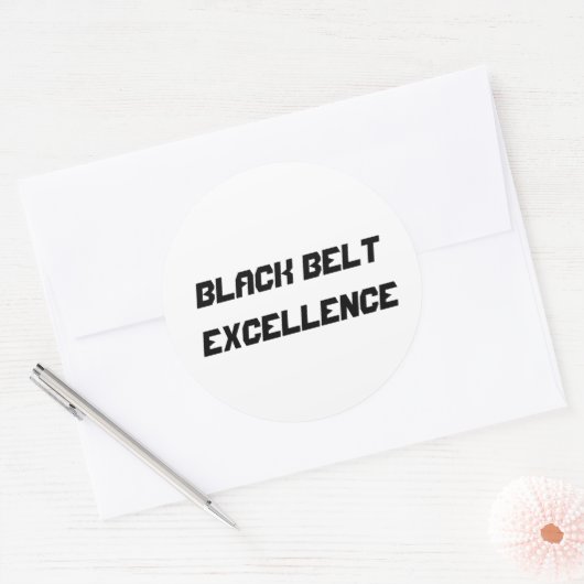 Black Belt Excellence Sticker (Envelop)