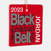 Black Belt Extraordinaire CUSTOM Keramisch Ornament (Rechts)