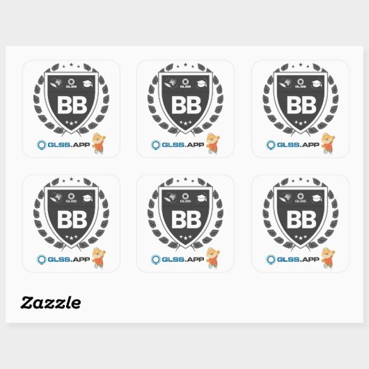 Black Belt Gecertificeerd - GLSS.app Vierkante Sticker (Vel)