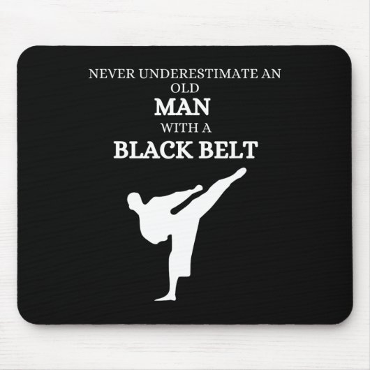 Black Belt Gezegde Karate Martial Arts Muismat (Voorkant)