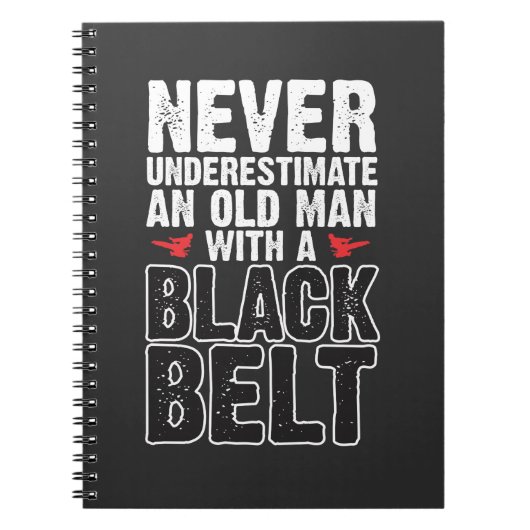 Black Belt Gift Idea - Funny Karate Old Man Notitieboek (Voorkant)
