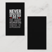 Black Belt Gift Idea - Funny Karate Old Man Visitekaartje (Voorkant / Achterkant)