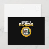 Black Belt in Mahjong Game Mahjong Player Games Briefkaart (Voorkant / Achterkant)