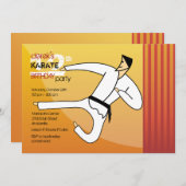 Black Belt Invitation Kaart (Voorkant / Achterkant)