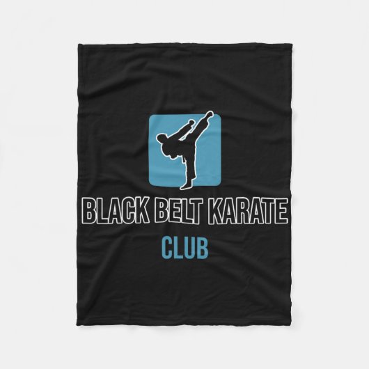 Black Belt Karate Club Fleece Deken (Voorkant)