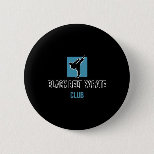 Black Belt Karate Club Ronde Button 5,7 Cm (Voorkant)