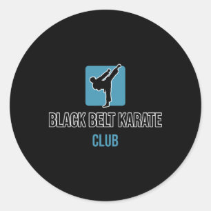 Black Belt Karate Club Ronde Sticker