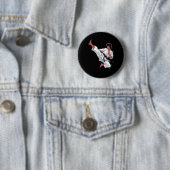 Black Belt Karate Fighter Ronde Button 5,7 Cm (In situ)