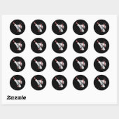 Black Belt Karate Fighter Ronde Sticker (Vel)